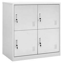vidaXL Locker Cabinet | Set of 5 | Light Grey | Steel | Medium | Locker Cabinet 2