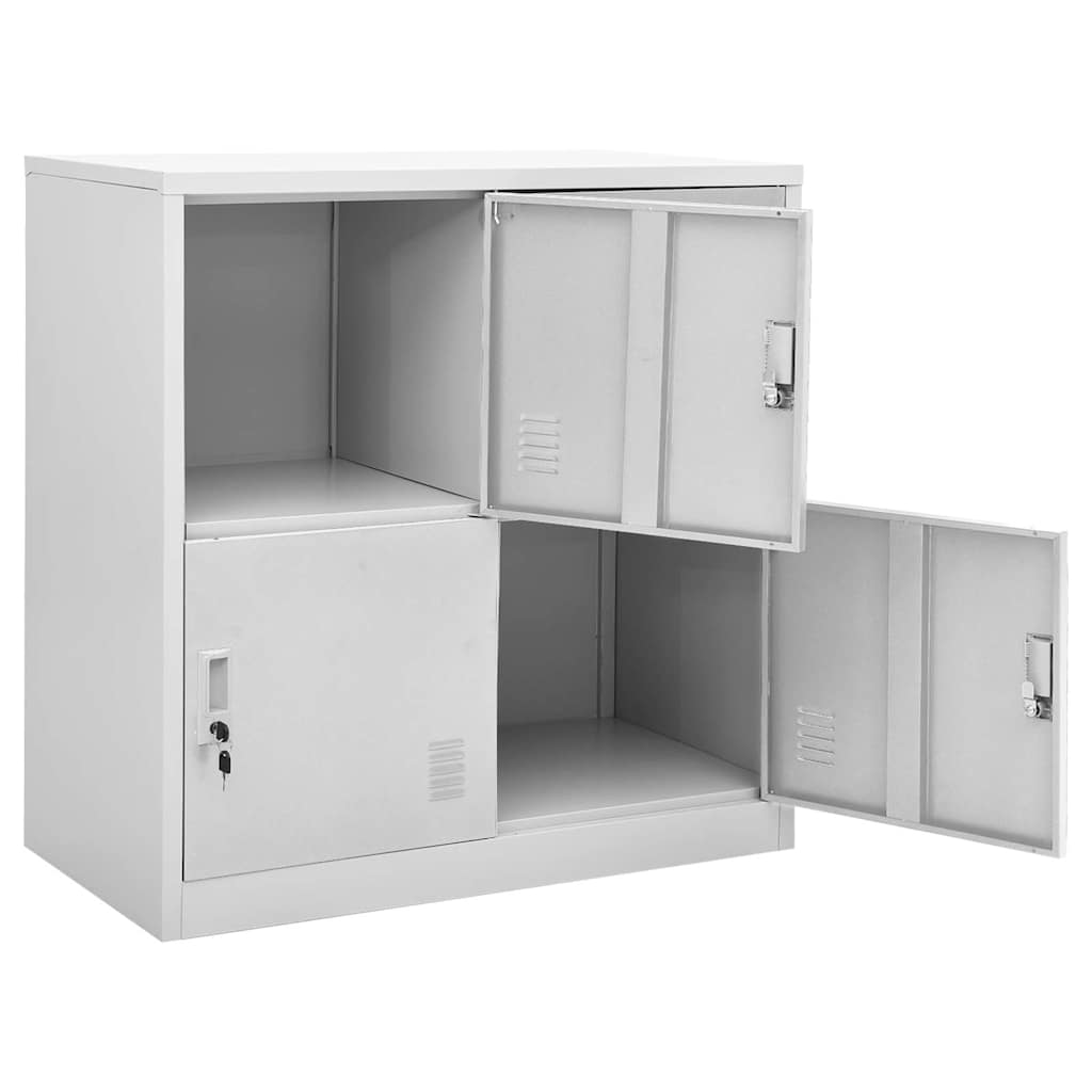 vidaXL Locker Cabinet | Set of 5 | Light Grey | Steel | Medium | Locker Cabinet 6