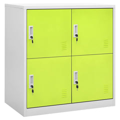 vidaXL Locker Cabinets 5 pcs Light Grey and Green 90x45x92.5 cm Steel 2