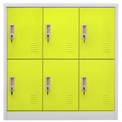vidaXL Locker Cabinet | Set of 2 | Light Grey and Green | Steel | Medium 3