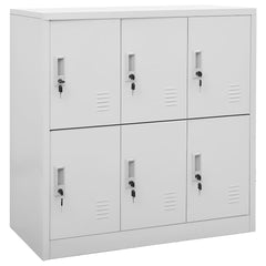 vidaXL Locker Cabinet | Set of 5 | Light grey | Steel | Medium | Locker Cabinet 2