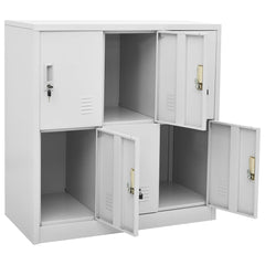 vidaXL Locker Cabinet | Set of 5 | Light grey | Steel | Medium | Locker Cabinet 6