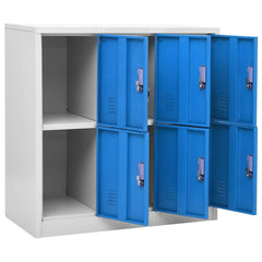 vidaXL Locker Cabinets 5 pcs Light Grey and Blue 90x45x92.5 cm Steel 6
