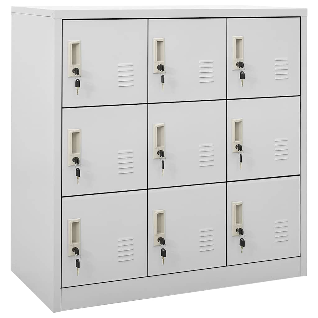 vidaXL Locker Cabinet | Set of 5 | Light grey | Steel | Medium | Locker Cabinet 2