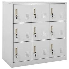 vidaXL Locker Cabinet | Set of 5 | Light grey | Steel | Medium | Locker Cabinet 2