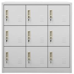 vidaXL Locker Cabinet | Set of 5 | Light grey | Steel | Medium | Locker Cabinet 3