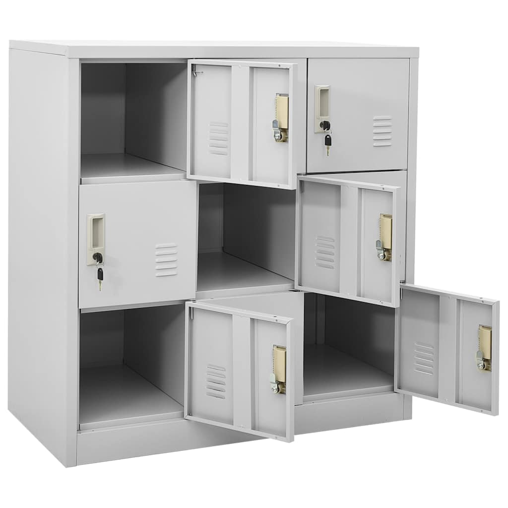 vidaXL Locker Cabinet | Set of 5 | Light grey | Steel | Medium | Locker Cabinet 6