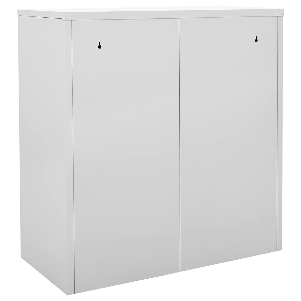 vidaXL Locker Cabinet |  Set of 5 | Light Grey and Blue | Steel | Medium 5