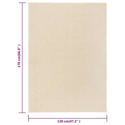 Rug Short Pile 120x170 cm Cream