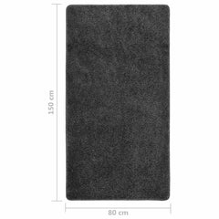 vidaXL Rug | Dark grey | 100% Polypropylene | 80 x 150 cm | Rug | Rectangular 5