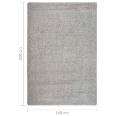 Shaggy Rug Anti Slip Light Grey 140 x 200 cm