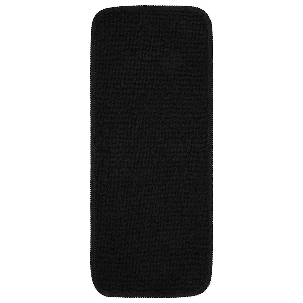 vidaXL Anti Slip Stair Mats 15 pcs 60x25 cm Black Rectangular 2