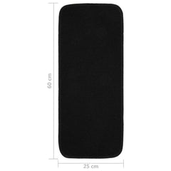 vidaXL Anti Slip Stair Mats 15 pcs 60x25 cm Black Rectangular 6