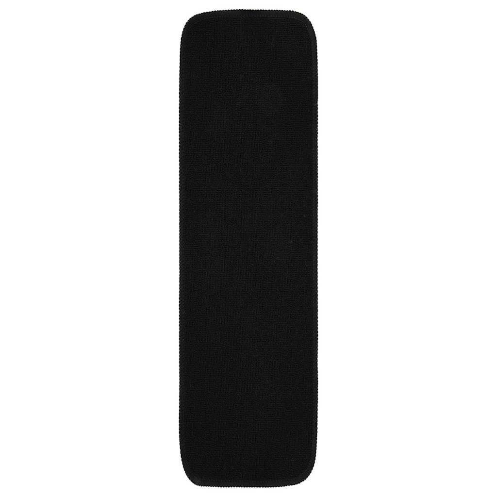 vidaXL Anti Slip Stair Mats 15 pcs 75x20 cm Black Rectangular 2