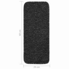vidaXL Stair Mat | Set of 15 | Anthracite | Polypropylene | 25 x 60 cm 6