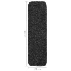 vidaXL Stair Mat | Set of 15 | Anthracite | 100% Polypropylene | 75 x 20 cm 6