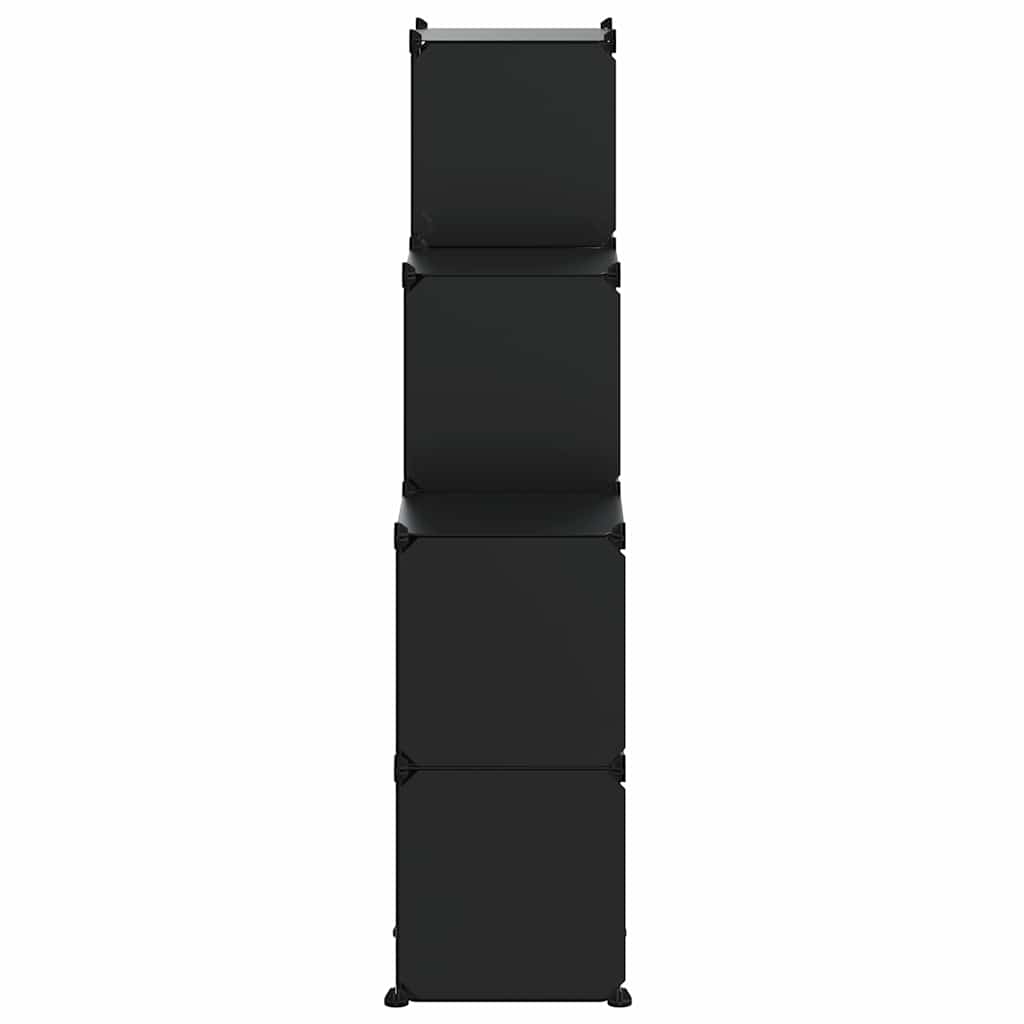 vidaXL Storage Cube Organiser with 9 Cubes Black PP 6