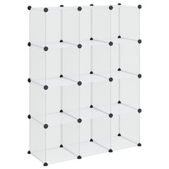 vidaXL Storage Cube Organiser with 12 Cubes Transparent PP 2