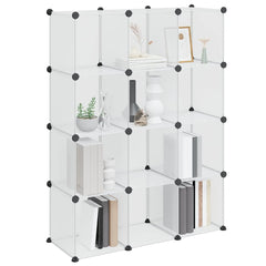 vidaXL Storage Cube Organiser with 12 Cubes Transparent PP 4