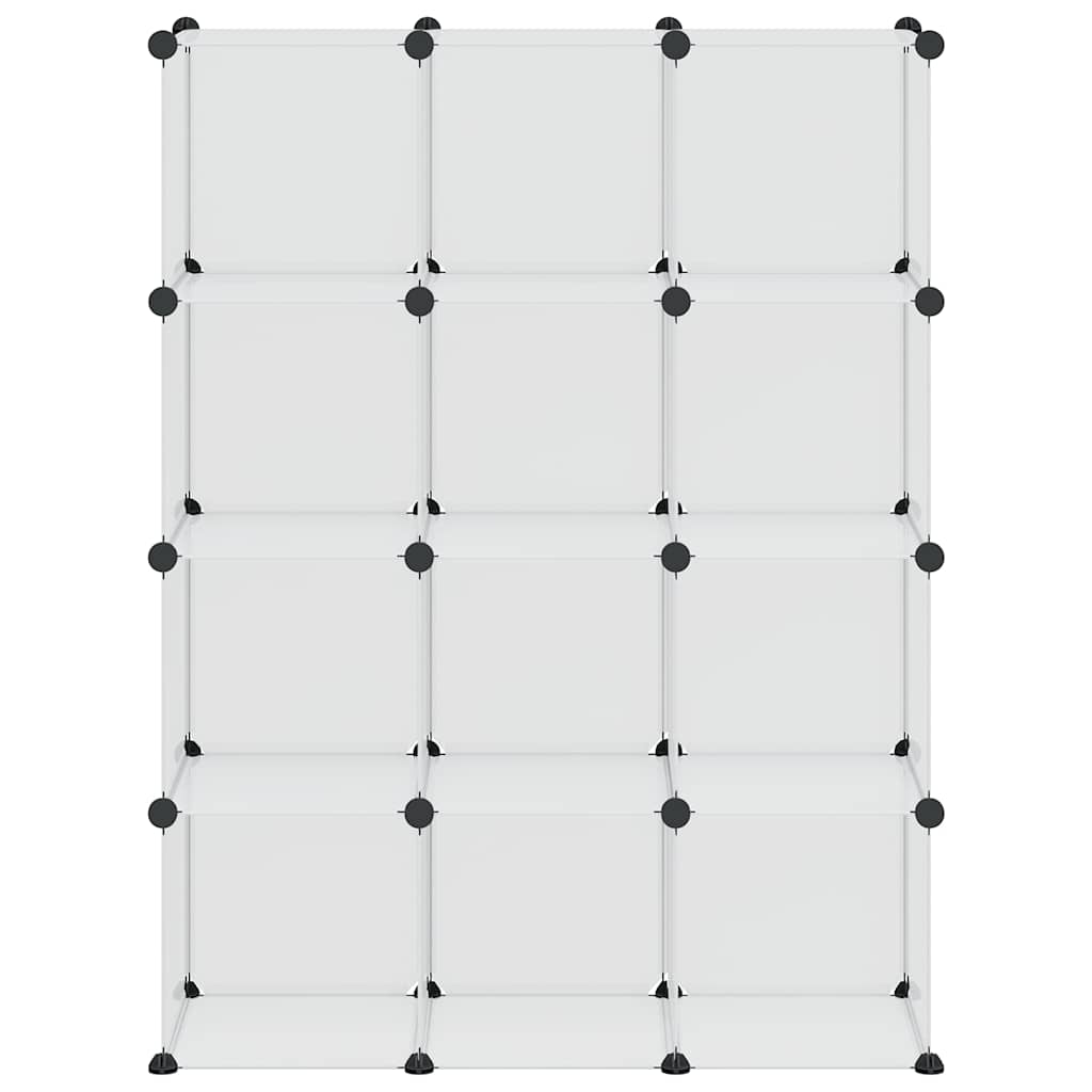 vidaXL Storage Cube Organiser with 12 Cubes Transparent PP 5