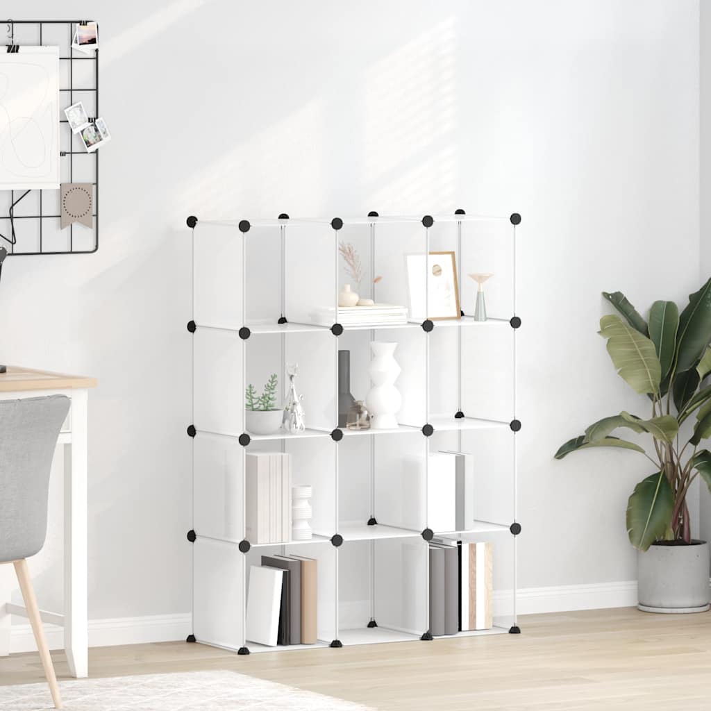 vidaXL Storage Cube Organiser with 12 Cubes Transparent PP 1