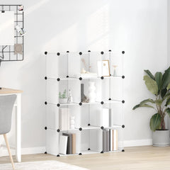 vidaXL Storage Cube Organiser with 12 Cubes Transparent PP 1