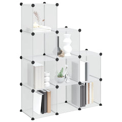 vidaXL Storage Cube Organiser | Transparent | PP (Polypropylene), Steel | 9-Cube 4