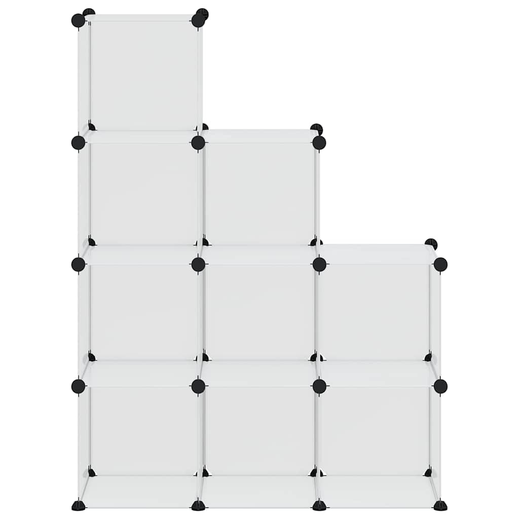 vidaXL Storage Cube Organiser | Transparent | PP (Polypropylene), Steel | 9-Cube 5
