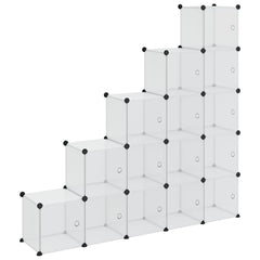 vidaXL Storage Cube Organiser | Transparent | Polypropylene, Steel 2