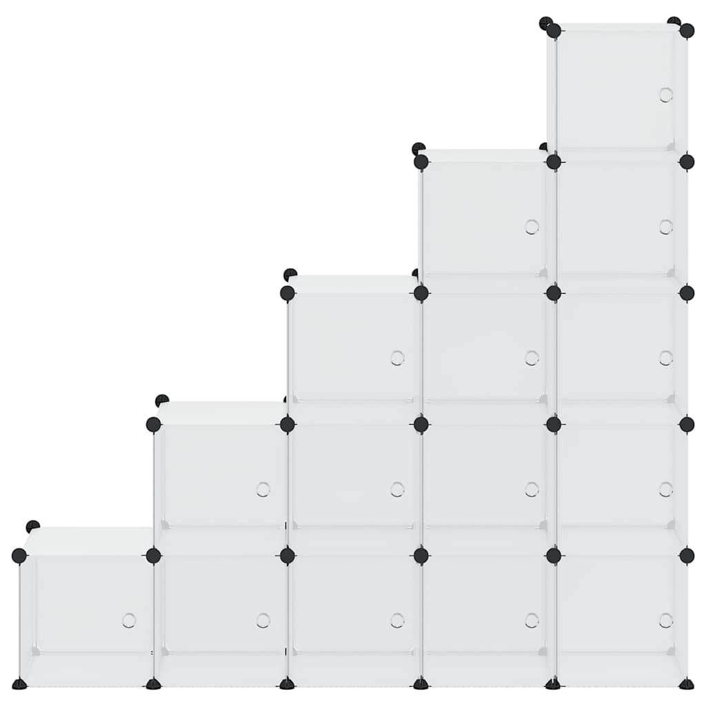 vidaXL Storage Cube Organiser | Transparent | Polypropylene, Steel 5