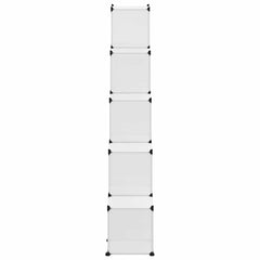 vidaXL Storage Cube Organiser | Transparent | Polypropylene, Steel 6