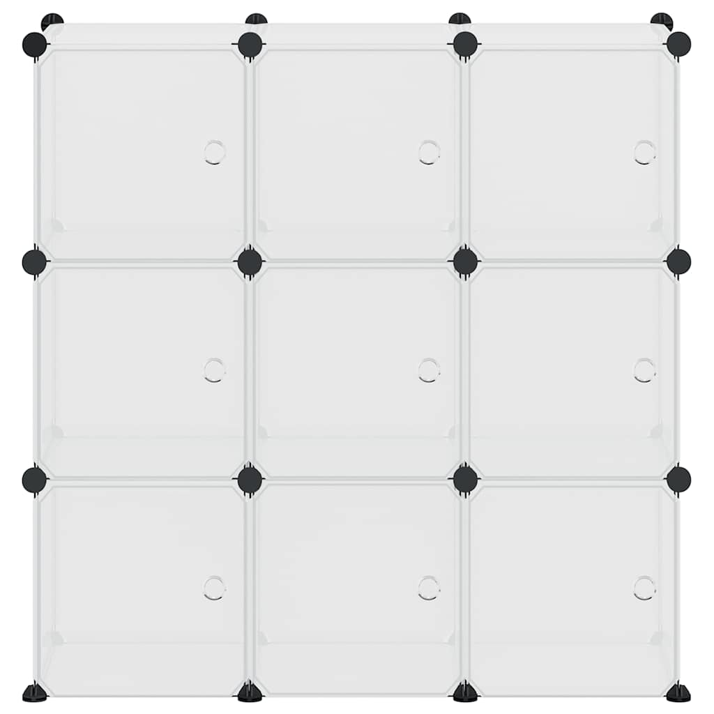 vidaXL Storage Cube Organiser | Transparent | PP (Polypropylene), steel 5