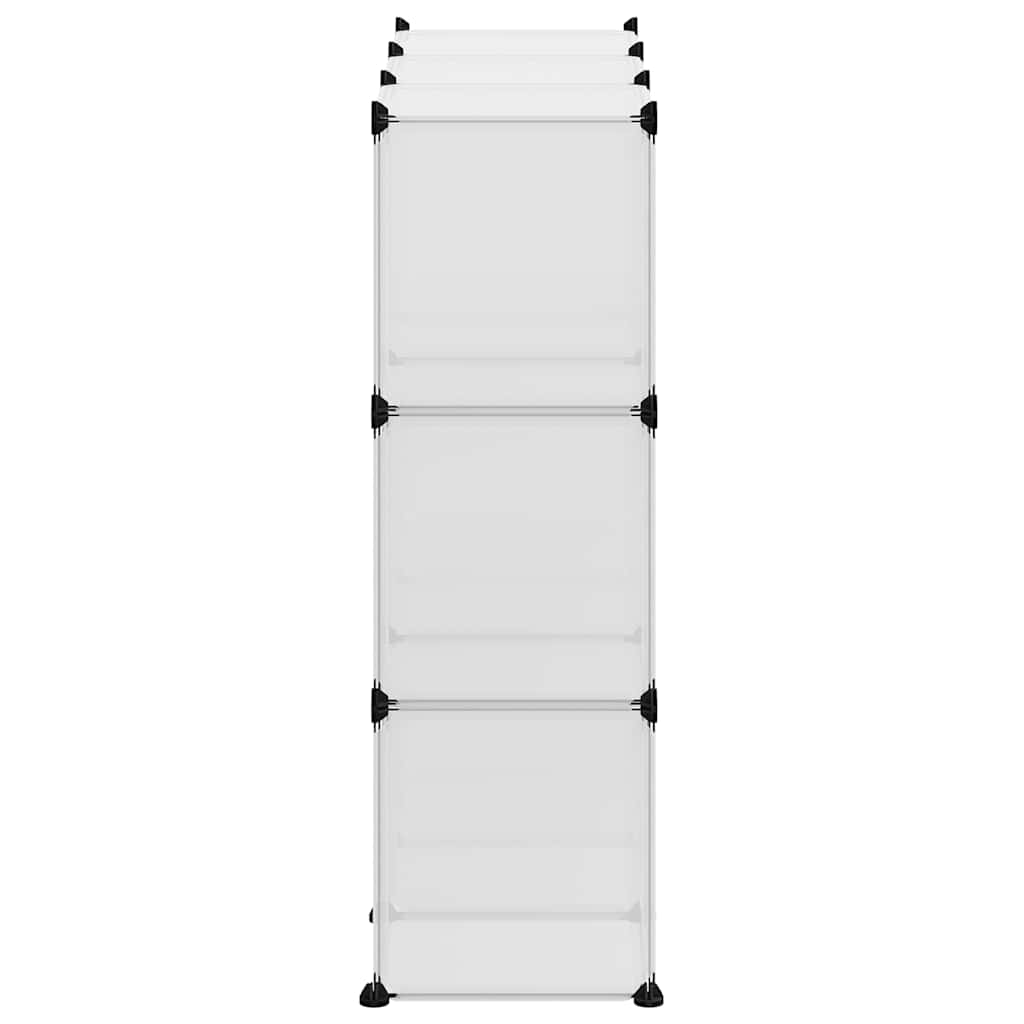 vidaXL Storage Cube Organiser | Transparent | PP (Polypropylene), steel 6