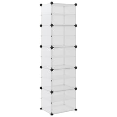 vidaXL Shoe Rack | Transparent | PP Plastic, Steel | 153.5 cm height | Stackable 5