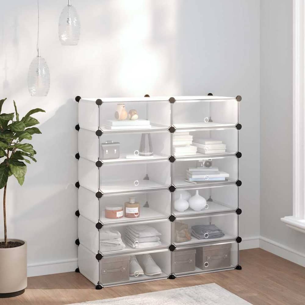 Shoe Rack PP Transparent 94.5 cm 106 cm 36.5 cm
