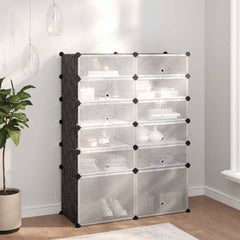 Shoe Rack PP Black 94 cm 125 cm 37 cm