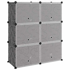 vidaXL Shoe Rack | Black | PP (Polypropylene), steel | Medium | Modular 2
