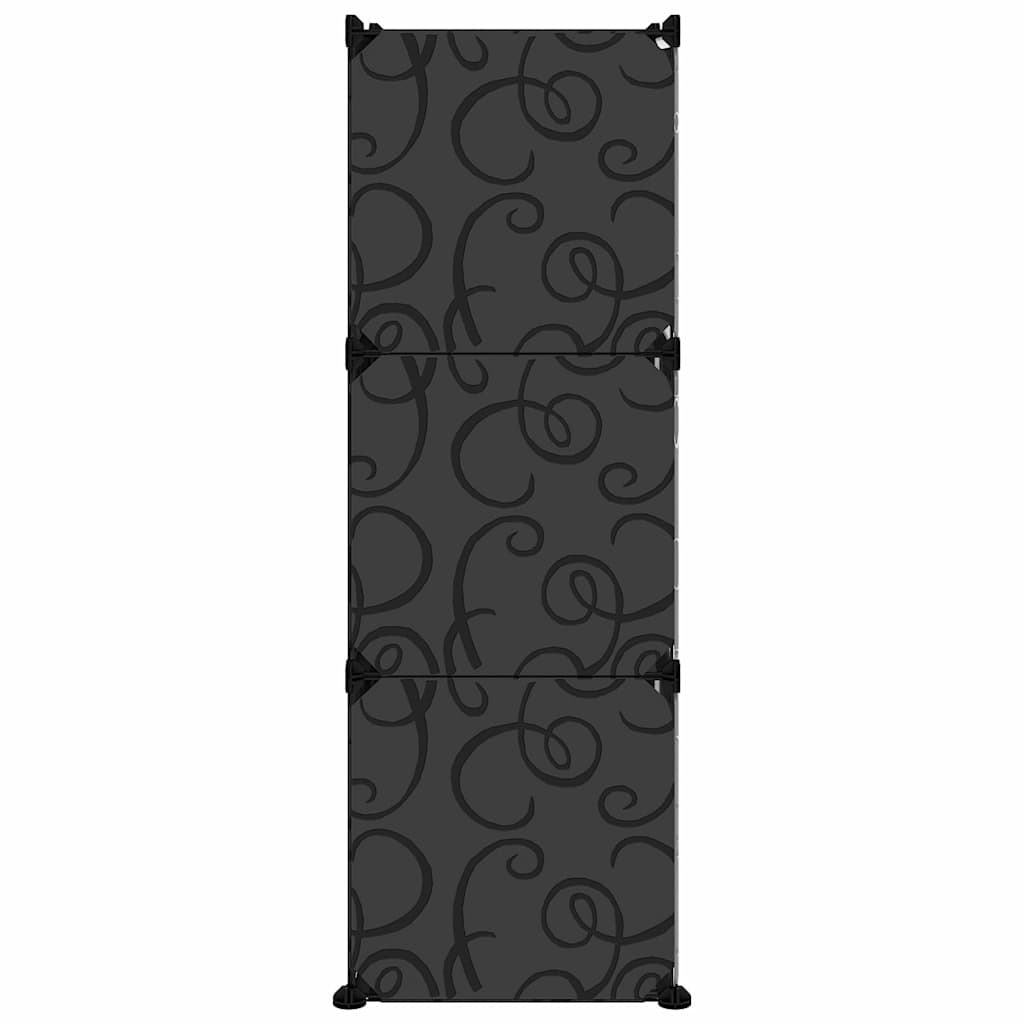vidaXL Shoe Rack | Black | PP (Polypropylene), steel | Medium | Modular 4