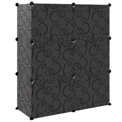 vidaXL Shoe Rack | Black | PP (Polypropylene), steel | Medium | Modular 5