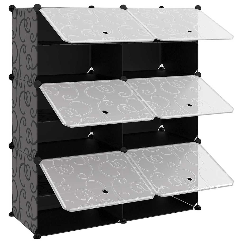 Shoe Rack PP Black 84.5 cm 93.5 cm 31 cm