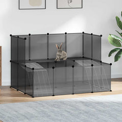 Small Animal Cage 143x107x93 cm PP and Steel Black