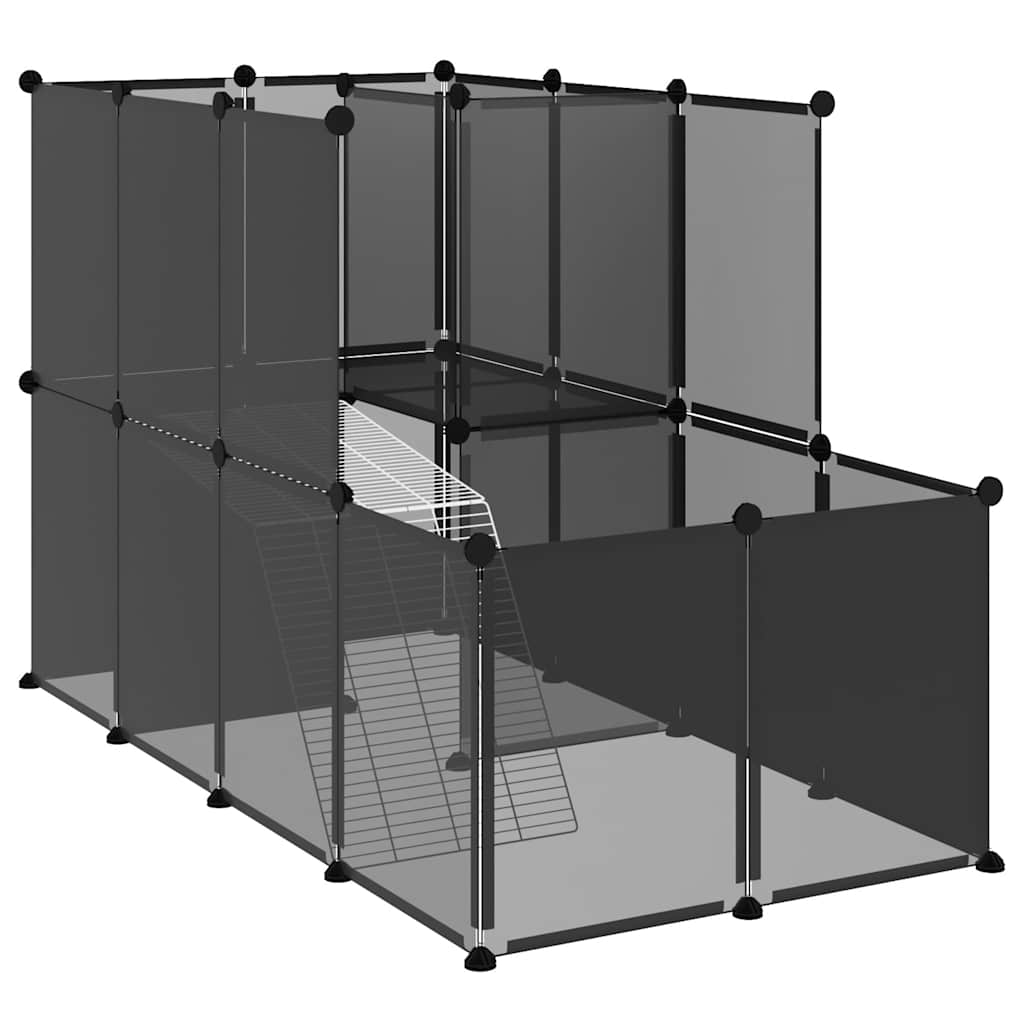 vidaXL Animal Cage | Black | Polypropylene (PP), Steel | Medium | Foldable 2