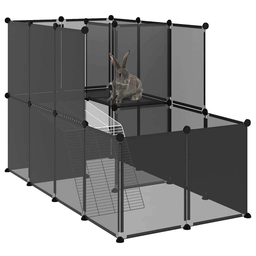 vidaXL Animal Cage | Black | Polypropylene (PP), Steel | Medium | Foldable 6