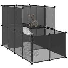 vidaXL Animal Cage | Black | Polypropylene (PP), Steel | Medium | Foldable 6