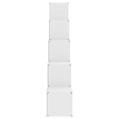 vidaXL Storage Cabinet | White | PP plastic, Steel | 15 cubes | Modular 4