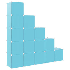 vidaXL Storage Cabinet | Blue | PP (Polypropylene), steel | Large | Modular 5