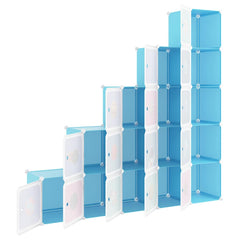 vidaXL Storage Cabinet | Blue | PP (Polypropylene), steel | Large | Modular 6