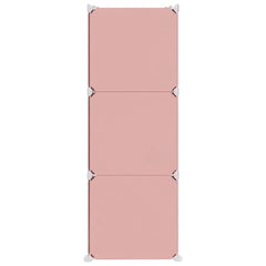 vidaXL Storage Cabinet | Pink | Polypropylene | 6 Cubes | Modular 4