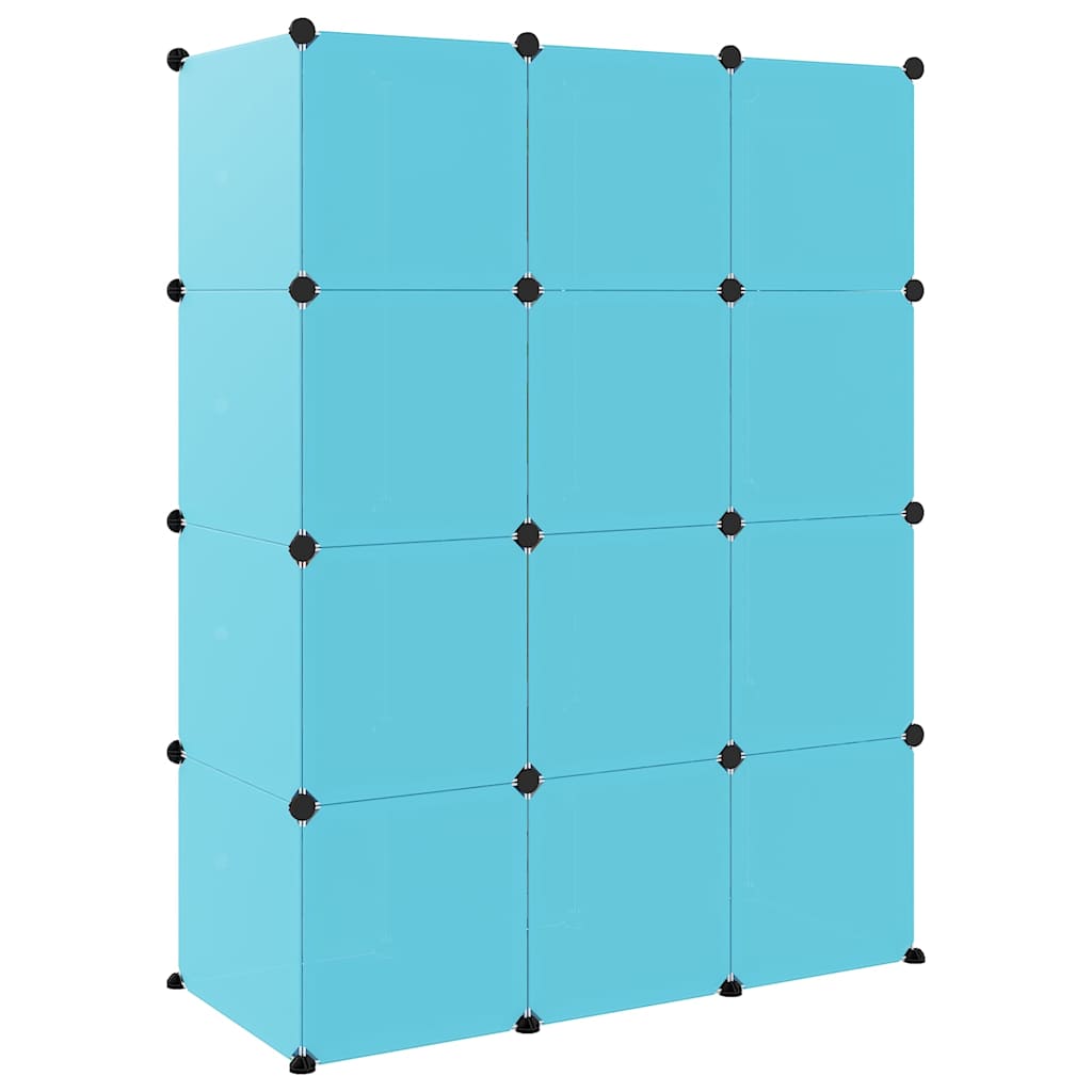 vidaXL Storage Cabinet | Blue | PP (Polypropylene), Steel | Medium |  Modular 5