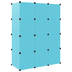 vidaXL Storage Cabinet | Blue | PP (Polypropylene), Steel | Medium |  Modular 5